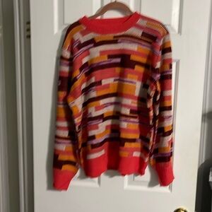 NWT Boutique Purchased patterned fall crew neck sweater